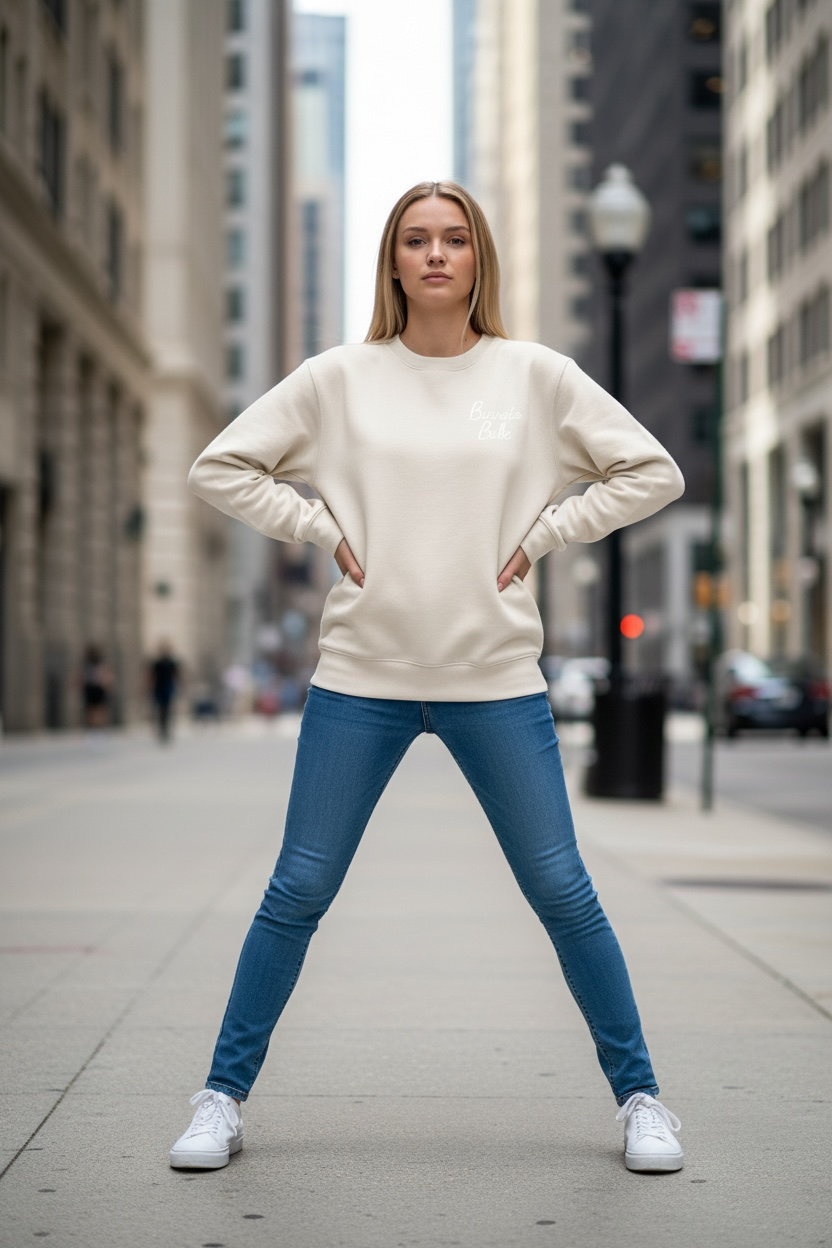 Burrata Babe Essential Crewneck (ivory)