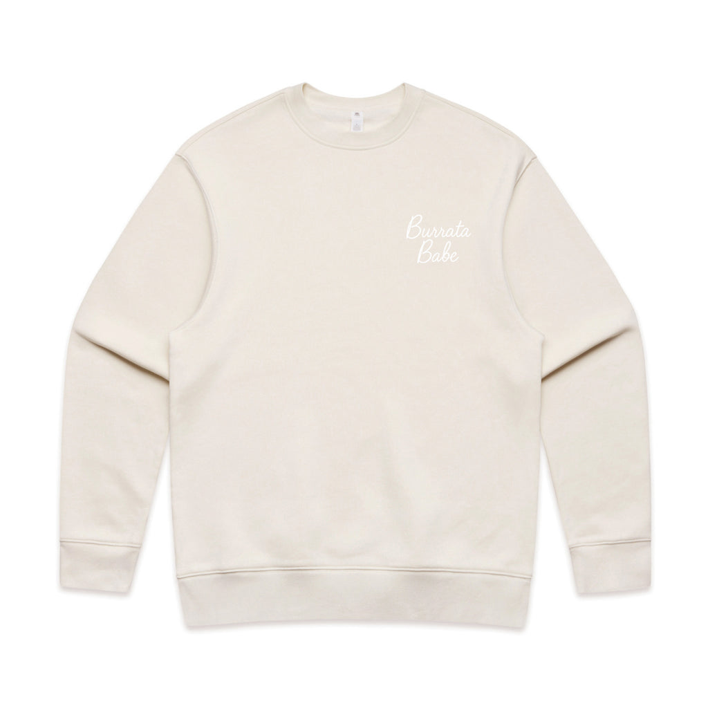 Burrata Babe Essential Crewneck (ivory)